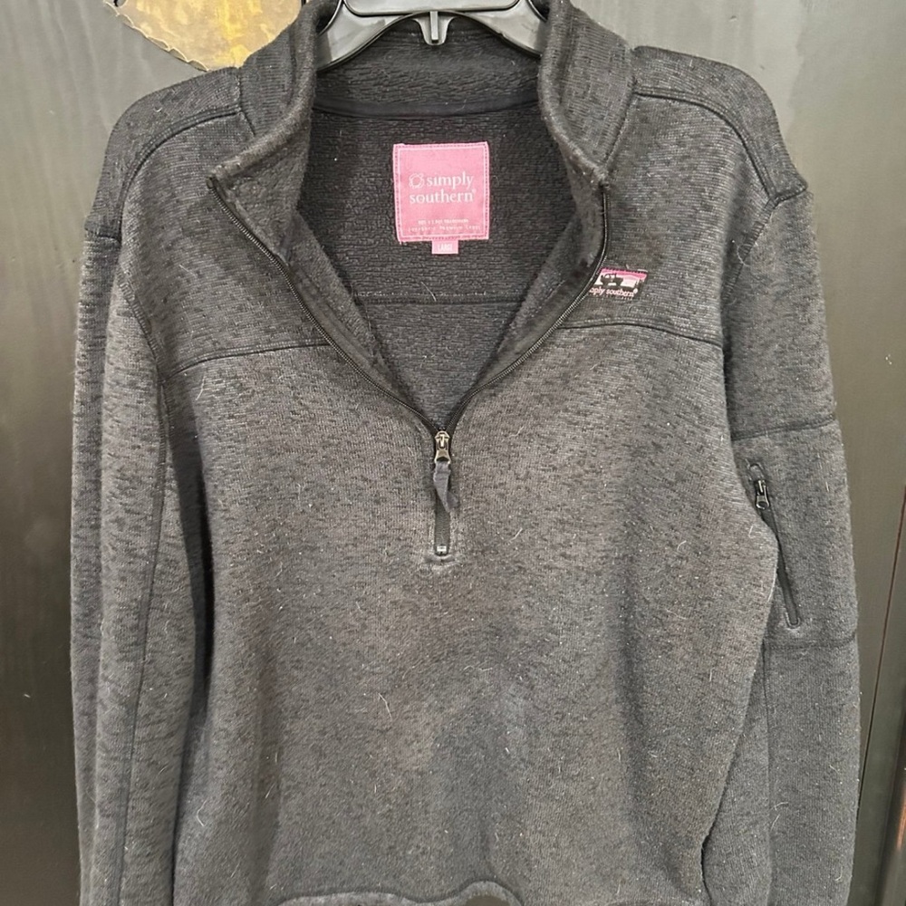 Simply Southern Gray V-Neck Sweater